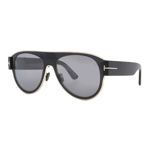 NEW TOM FORD SUNGLASSES BLACK/GRAY MEN AVIATOR EYEWEAR